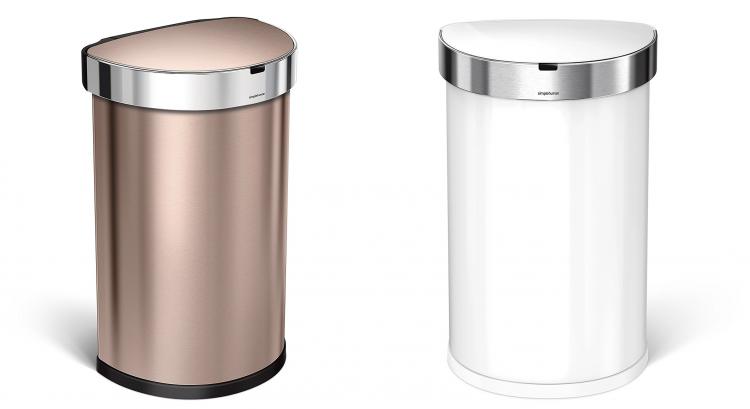 Simplehuman Auto opening sensor trash can - Has storage pocket inside bin for keeping extra trash bags - Modern Trash Can