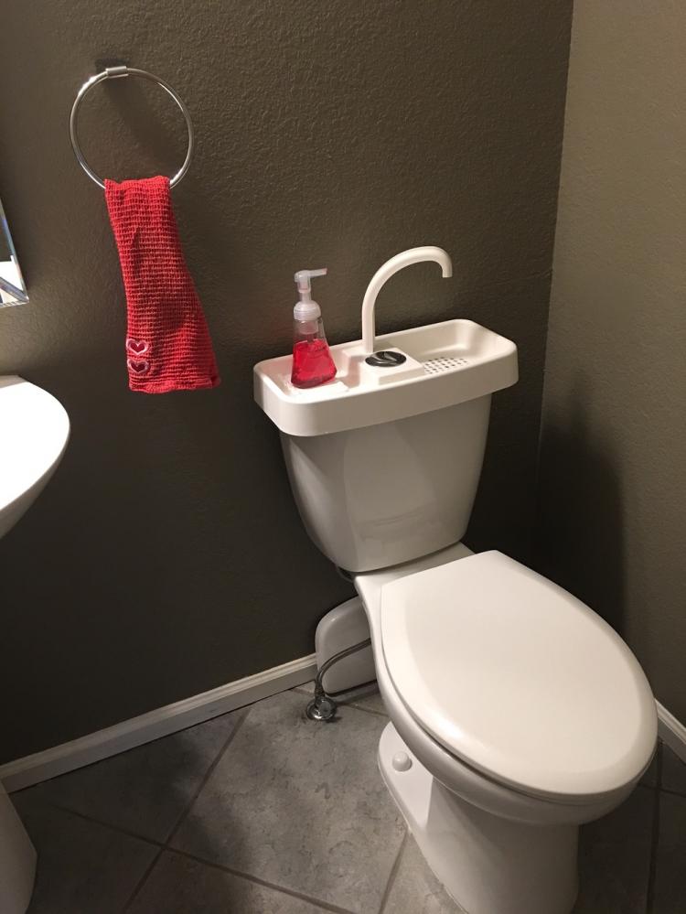SinkTwice - Toilet Sink - Saves Water - Recycles Water Through Toilet