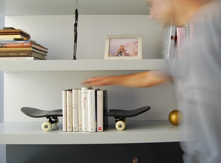 skateboard book ends