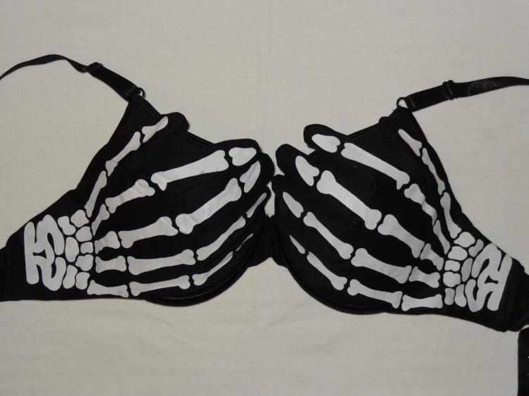 Skeleton Hands Bra Halloween Costume - funny Halloween bra costume