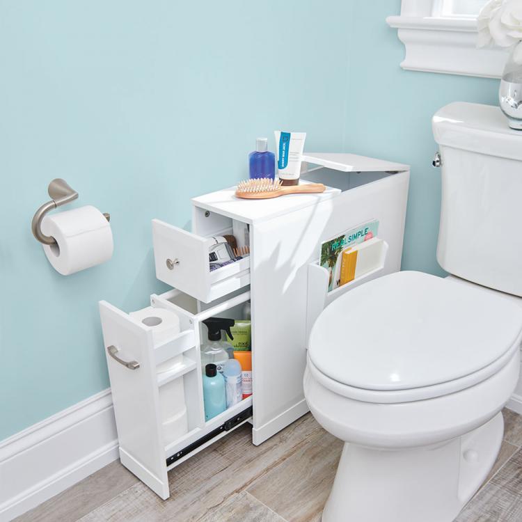 Skinny Bathroom Organizer For Small Bathrooms - Tight Space Bathroom Organizer