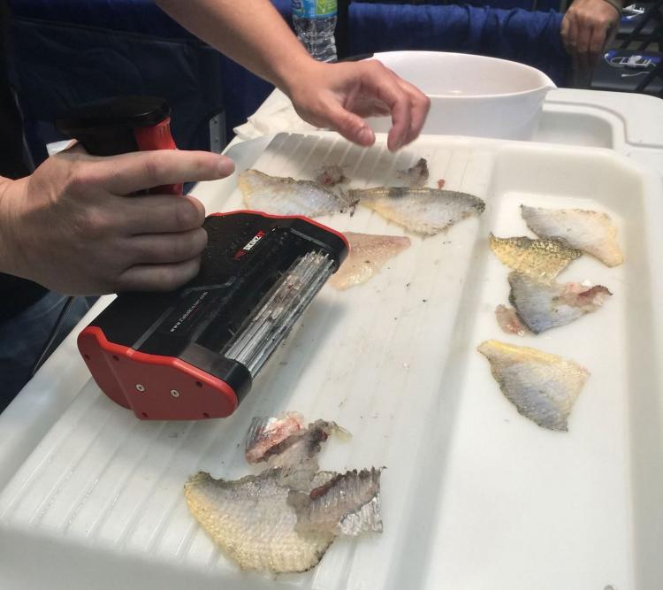 SKINZIT Automatic Electric Fish Skinner - Removes rib bones and skins a fish in seconds