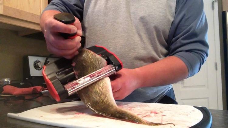 SKINZIT Automatic Electric Fish Skinner - Removes rib bones and skins a fish in seconds