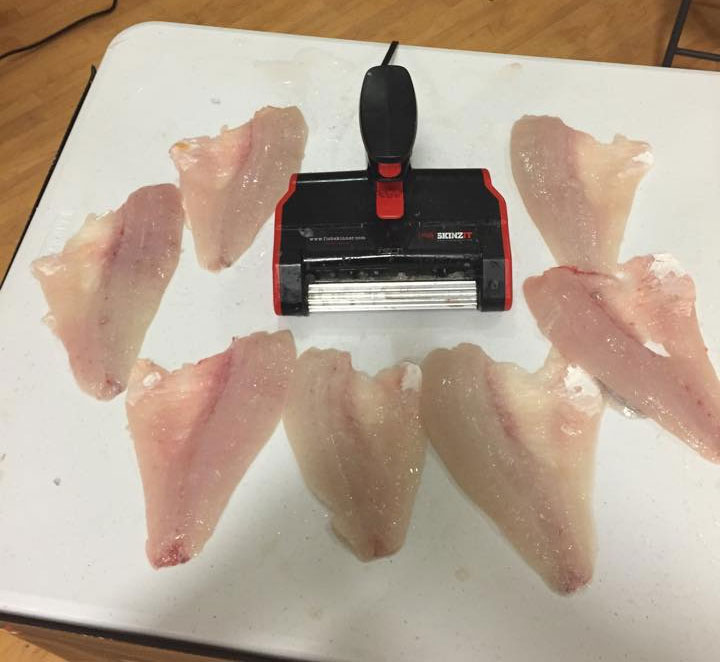 SKINZIT Automatic Electric Fish Skinner - Removes rib bones and skins a fish in seconds
