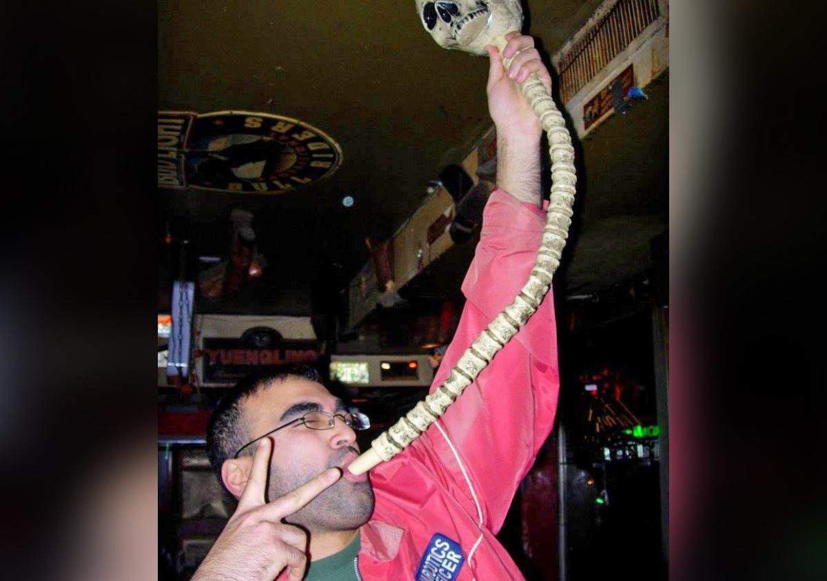Skull And Spine Beer Bong - Spinal Cord Beer Bong Tube