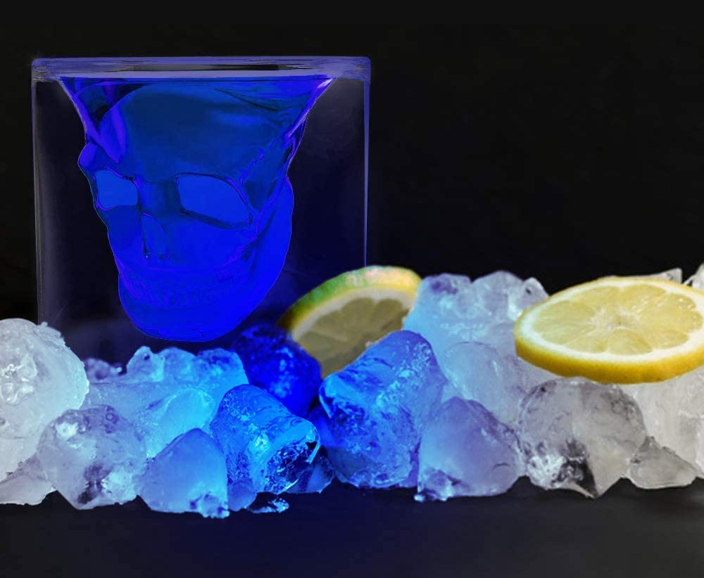 Skull Shaped Cocktail Glass For Halloween - Human Skull coffee glass