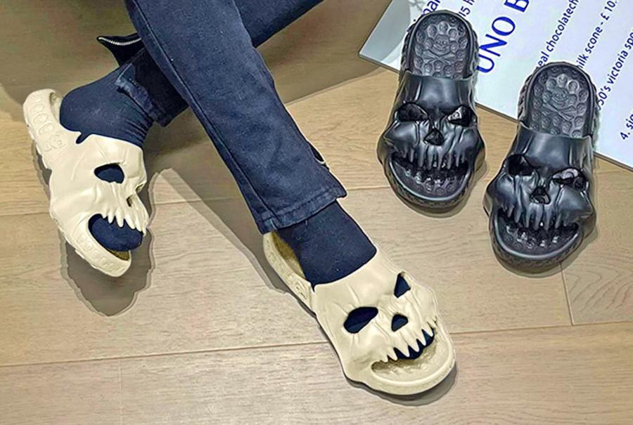 Skull Shaped Slide Sandals