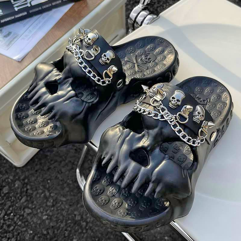 Skull Shaped Slide Sandals