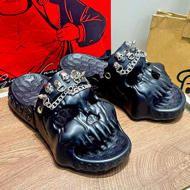 Skull Shaped Slide Sandals