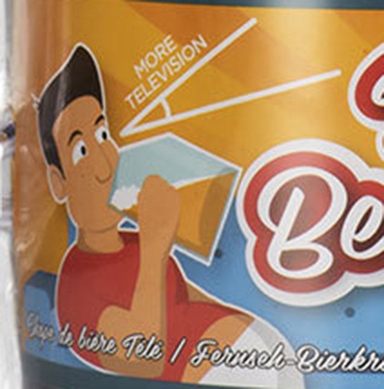 Better TV View Beer Mug - Slanted Beer Mug Won't Block TV while taking a sip