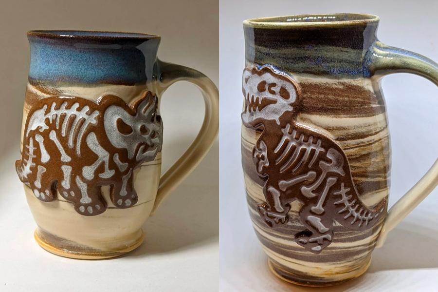 3D Dinosaur shaped coffee mug