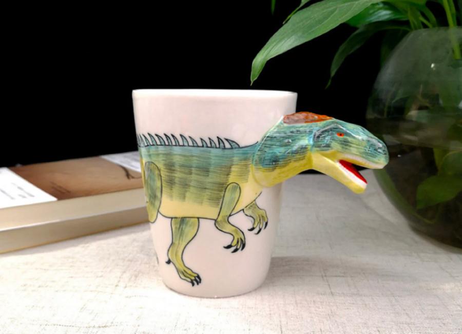 3D Dinosaur shaped coffee mug