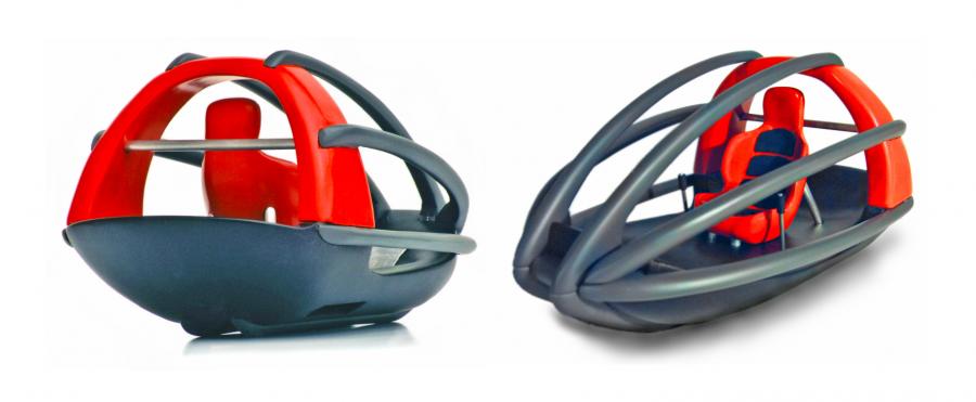 Slegoon Caged Snow Sled With Seat and Steering