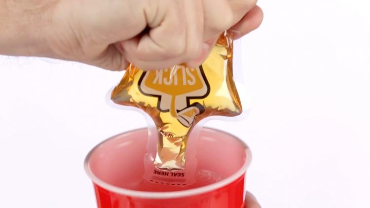 Slick Shotz Sealable Plastic Bladder Flasks For Smuggling Booze In