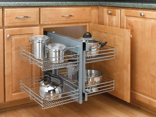 Rev-a-Shelf Blind Corner Cabinet Slide-out system - pull-out blind corner cabinet bins - 5psp cabinet slide-out