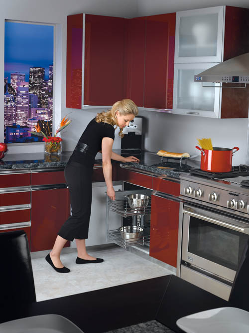 Rev-a-Shelf Blind Corner Cabinet Slide-out system - pull-out blind corner cabinet bins - 5psp cabinet slide-out