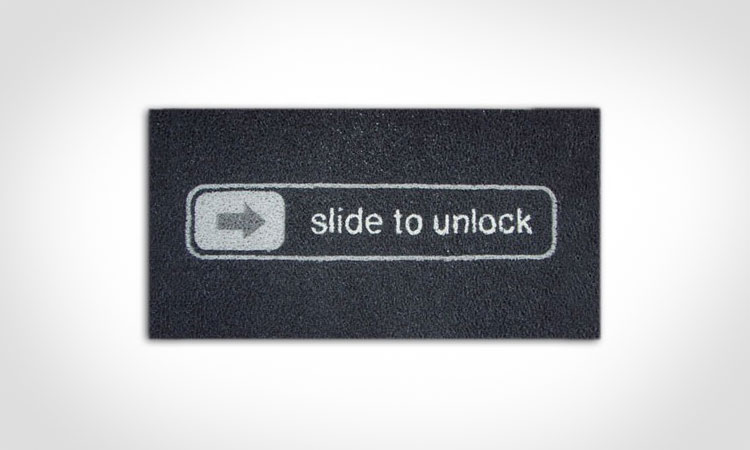 Slide To Unlock Doormat