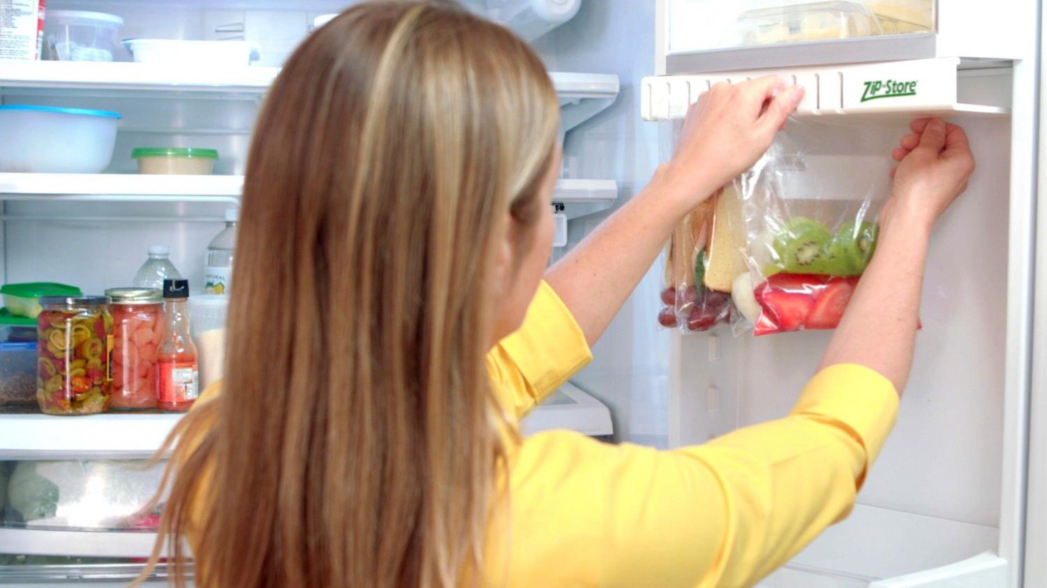 Zip n Store - Ziploc Bag Fridge Organizer - Slide out ziploc bag holder