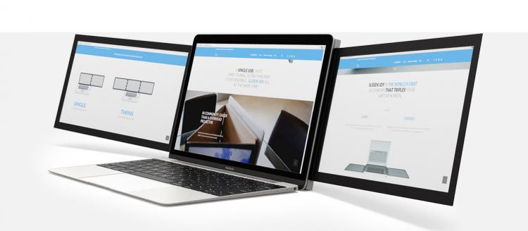Slidenjoy - Triple Laptop Screen - Add-on laptop screens for traveling