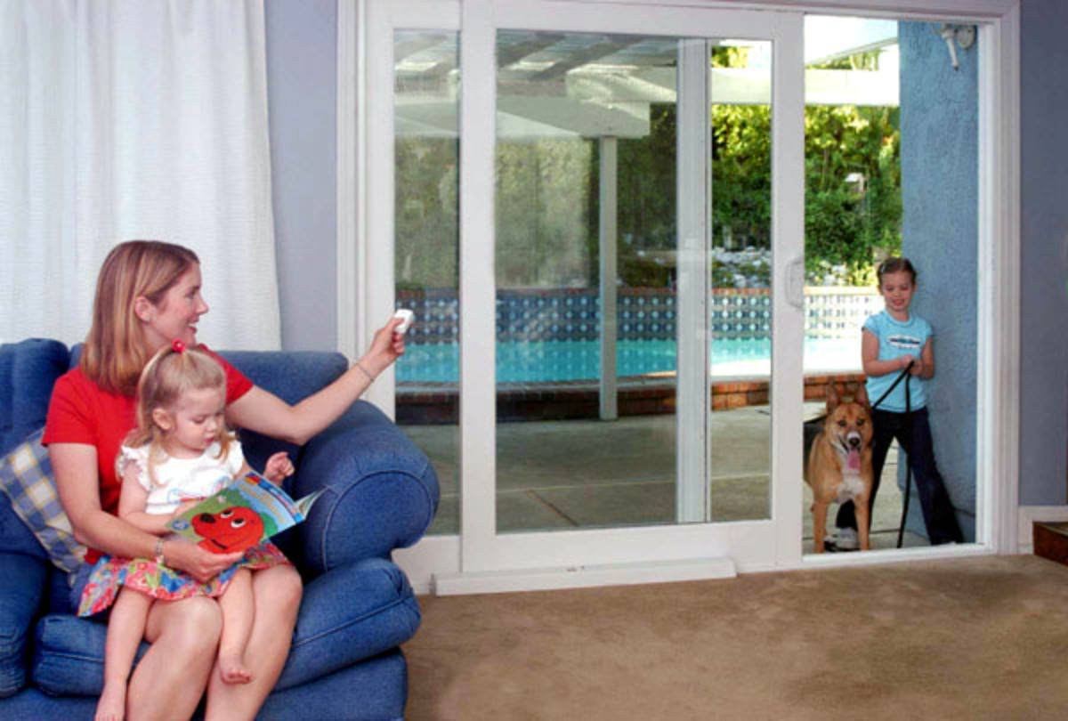 AutoSlide Automatic Sliding Glass Door Opener For Dogs - Dog collar sensor door opener