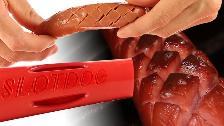 Slot Dog Cut Slots Into Hot Dog For Even Cooking - Slot Dog Hot Dog Scorer Slices Hot dog for better flavor