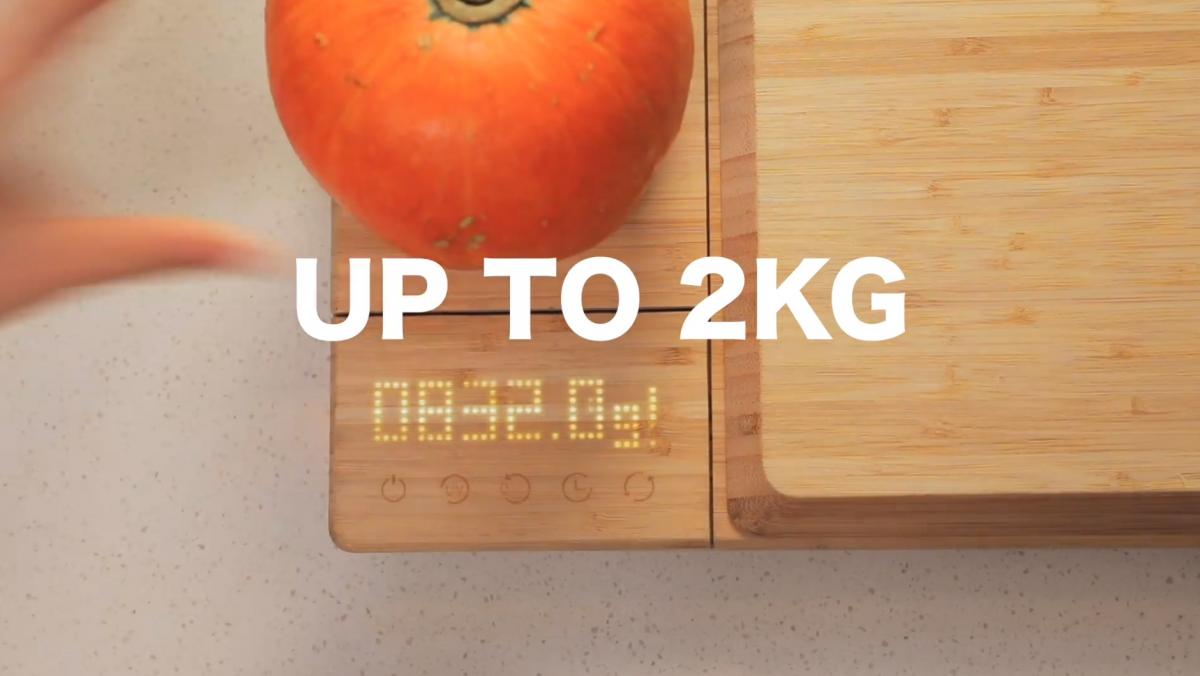 Smart Chop Smart Cutting Board With built-in scale, timer, knife sharpener, knife sanitizer