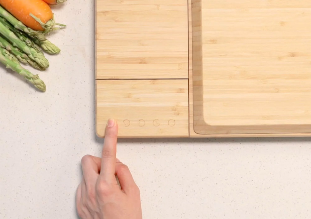 Smart Chop Smart Cutting Board With built-in scale, timer, knife sharpener, knife sanitizer