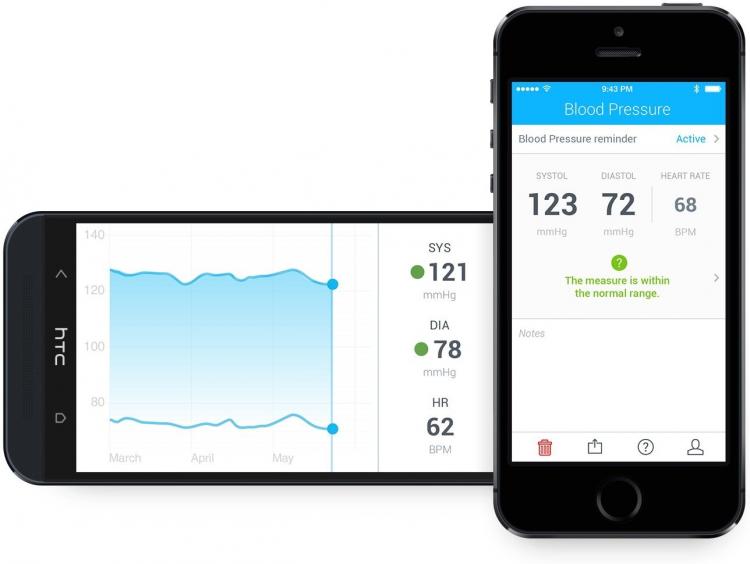 Wireless Smart Blood Pressure Monitor Syncs To Your Smart Phone