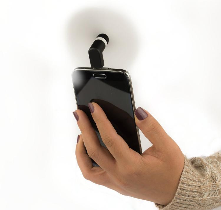 Smart Phone Fan Attachment - Android Blowing Fan - iPhone Blowing Hair For Selfies