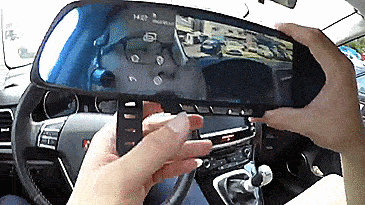 Smart Rear-View Mirror - Smart Car Mirror With Touchscreen, GPS Navigation, and Dual Dash-cams