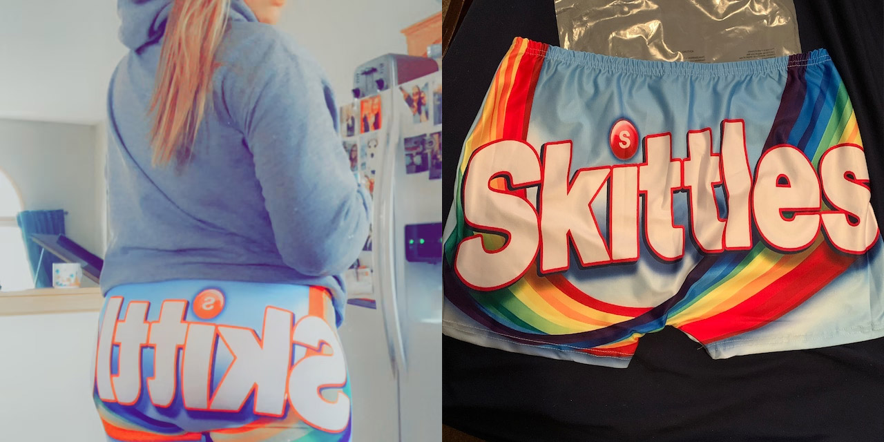 Snack Booty Shorts - Skittles stretchy shorts