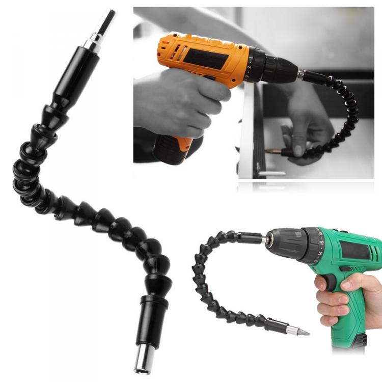 Snake Bit Drill Bit - Flexible Drill Bit Adapter - Snake Bit Curves Into Tight Corners and Awkward Spots