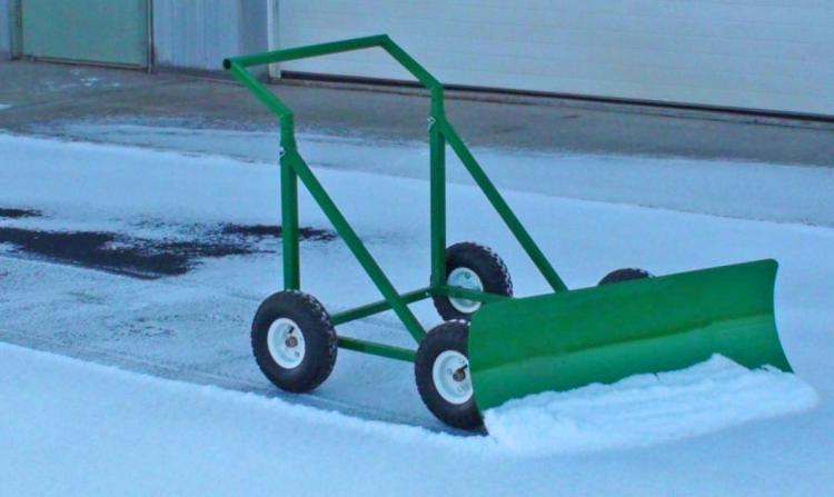 Snow Bully Wheeled Snow Pusher - Manual Snow Plow
