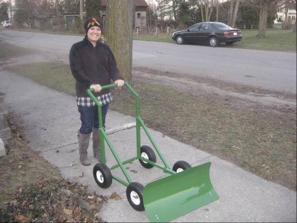 Snow Bully Wheeled Snow Pusher - Manual Snow Plow