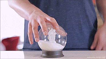 Sugar House - Snow Globe Sugar Canister - GIF