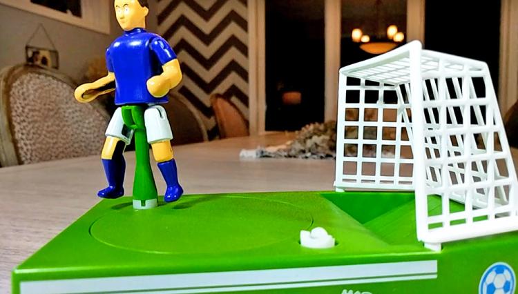 Soccer Kicking Coin Bank - Football coin kicking piggy bank