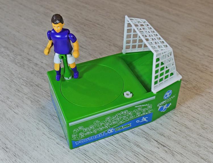 Soccer Kicking Coin Bank - Football coin kicking piggy bank