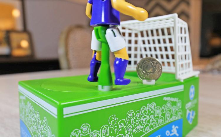 Soccer Kicking Coin Bank - Football coin kicking piggy bank