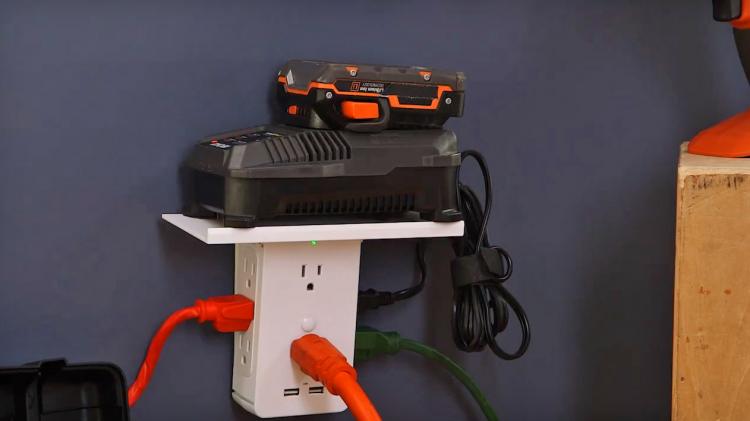 Socket Shelf 8-Port Surge Protector With Built-In Shelf