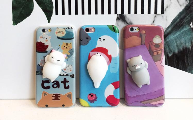 Soft and Squishy cat Creatures phone case - Stress ball iphone case - Squishy Cat iPhone Case