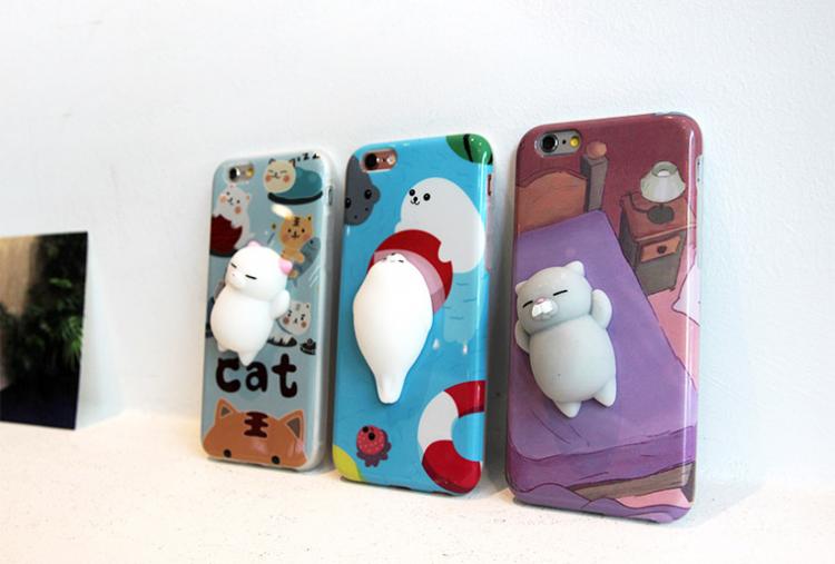 Soft and Squishy cat Creatures phone case - Stress ball iphone case - Squishy Cat iPhone Case