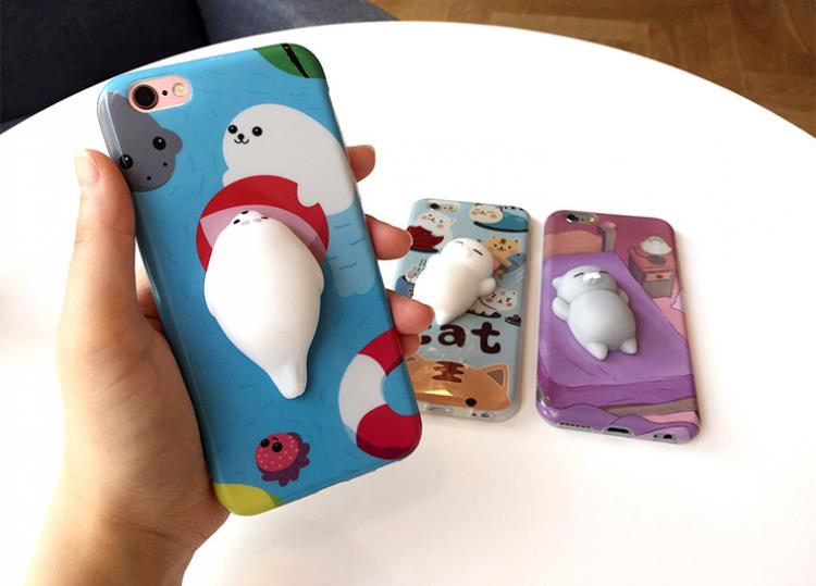 Soft and Squishy cat Creatures phone case - Stress ball iphone case - Squishy Cat iPhone Case