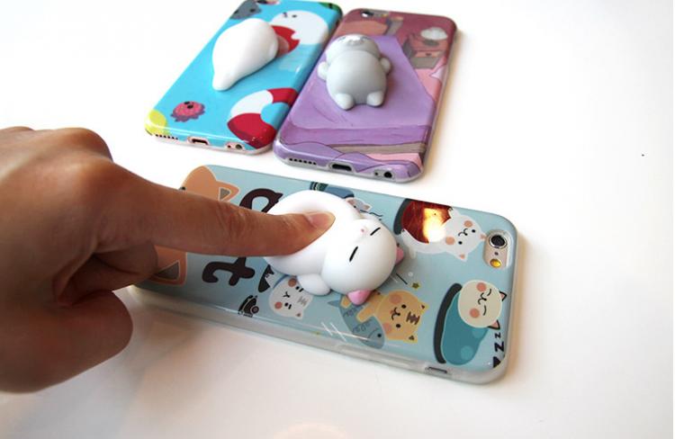 Soft and Squishy cat Creatures phone case - Stress ball iphone case - Squishy Cat iPhone Case