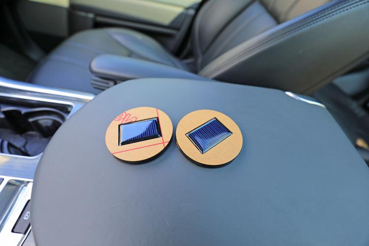 Solar Powered LED Car Cup Holder Lights - Light-up cup holders for your car