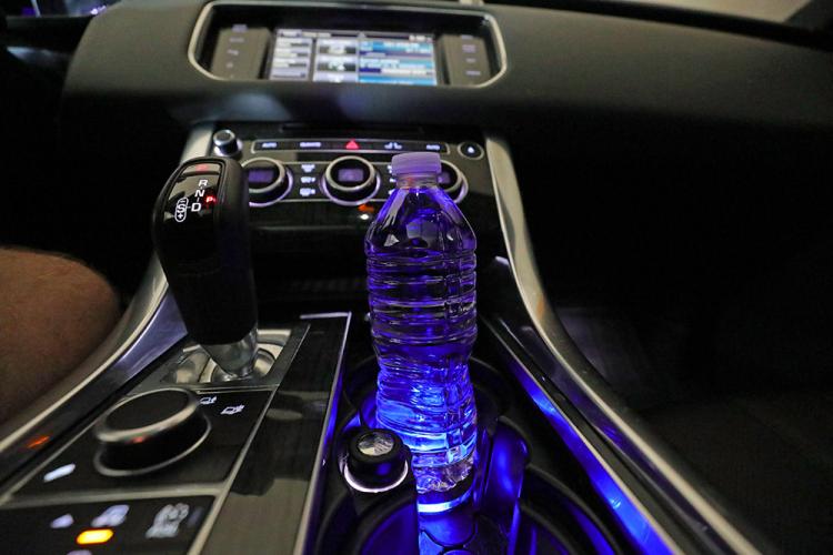 Solar Powered LED Car Cup Holder Lights - Light-up cup holders for your car