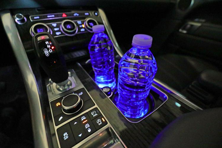 Solar Powered LED Car Cup Holder Lights - Light-up cup holders for your car