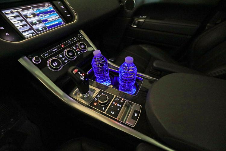 Solar Powered LED Car Cup Holder Lights - Light-up cup holders for your car