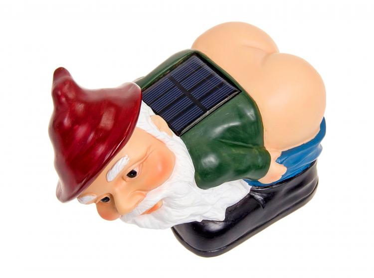 Solar Powered Light-up Mooning Gnome - Solar Mooning Gnome
