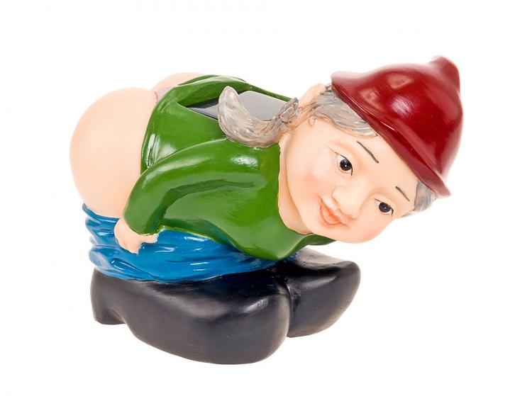 Solar Powered Light-up Mooning Gnome - Solar Mooning Gnome