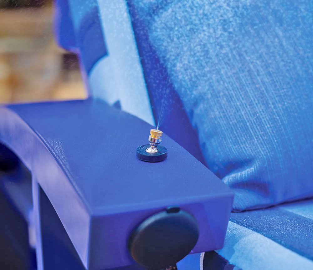 Ultimate Lounge Chair - Solar Powered Smart Lounger with built-in speakers, misters, and charger